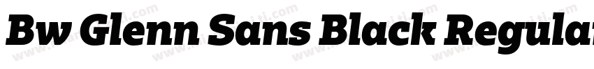 Bw Glenn Sans Black Regular字体转换